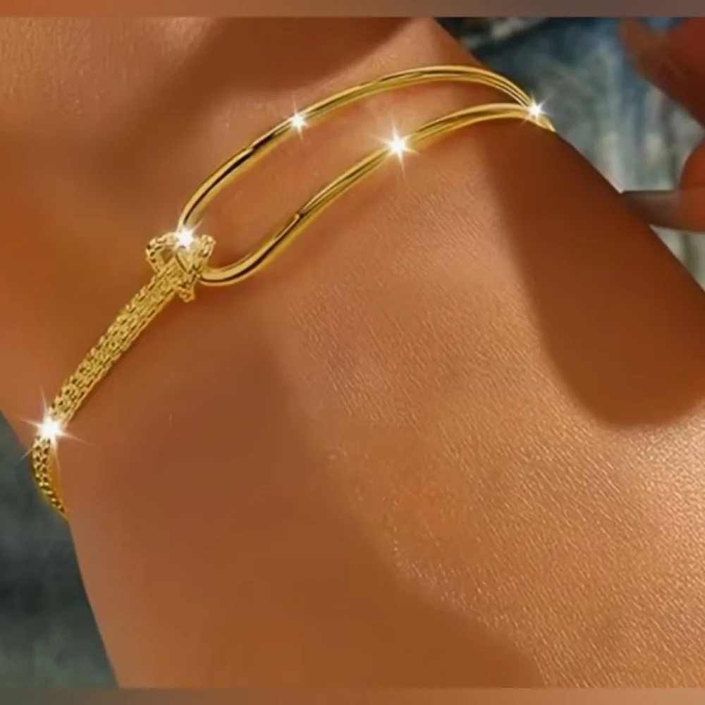 Elegant Gold Bracelet 18K gold plated. - Picture 3 of 8